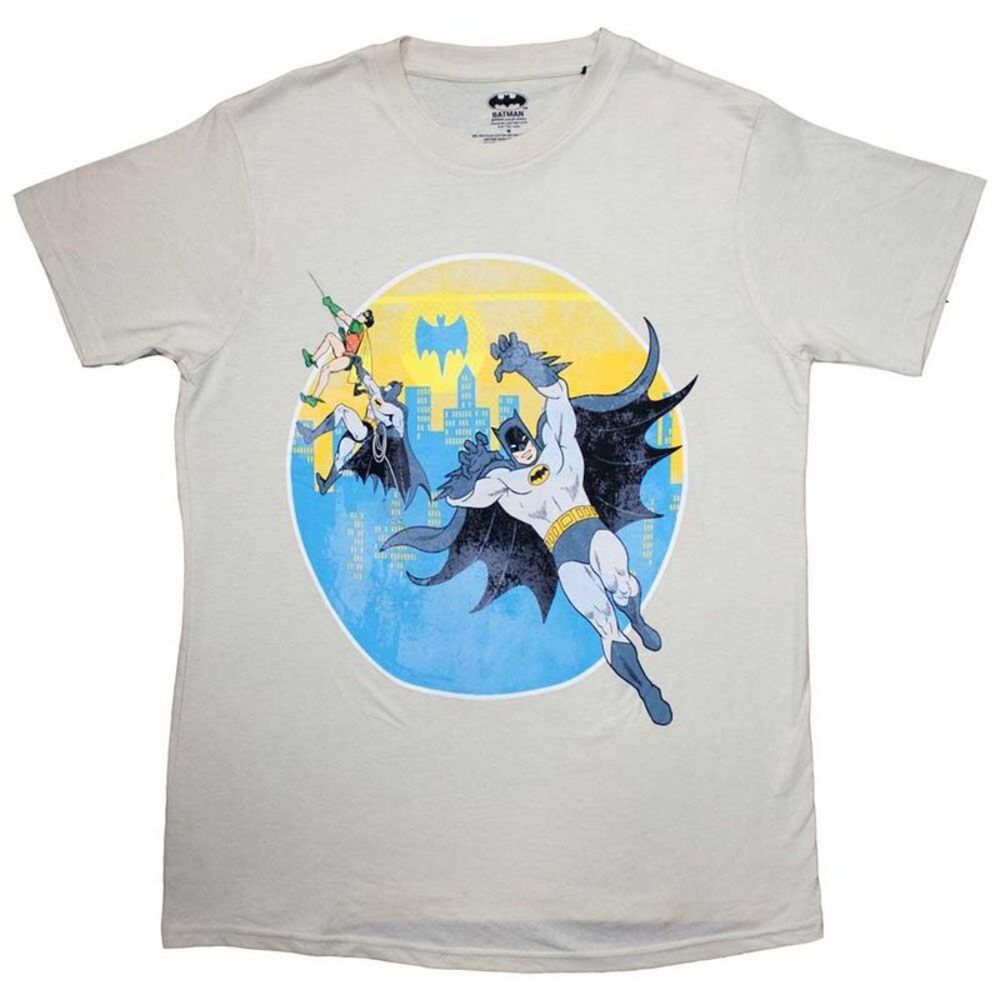 Batman Unisex Adult Bat Leap T-Shirt / Natural